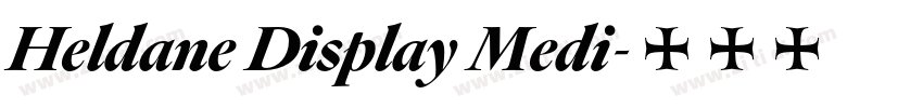 Heldane Display Medi字体转换